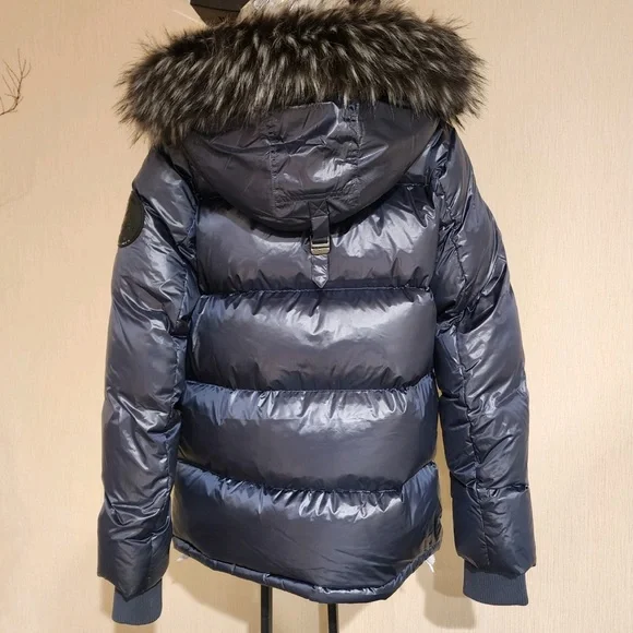 PAJAR DOWN FILL ARCTIC REMOVABLE FAUXFUR TRIM HOOD PUFFER JACKET GRAPHITE/SILVER - Picture 7 of 16